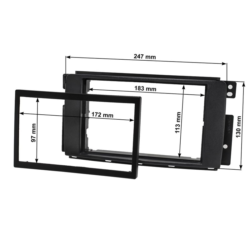 tomzz Audio ® 2451-038 Doppel DIN Radioblende (Set) für Smart