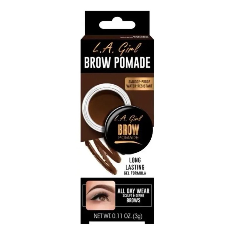 Pomada Cejas L.A. Girl Brow Marrón Oscuro Resistente al Agua