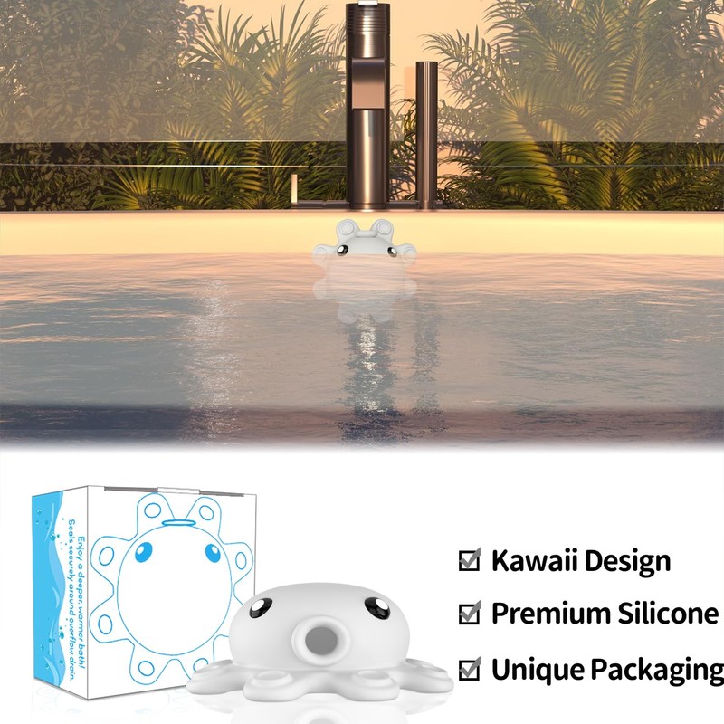 Bathtub Overflow Drain Cover - Silicone Bath Tub Drain Cover,