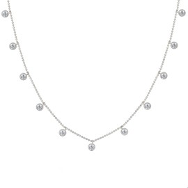 Caï 32019001 Women's Necklace 925 Silver with 11 Zirconia, Sterling Silver, Cubic Zirconia