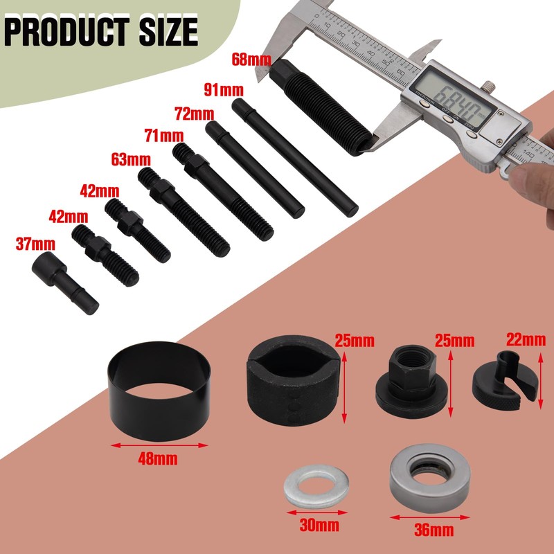 TOPEMAI Power Steering Pump Pulley Removal Tool, Pulley Puller Tool,