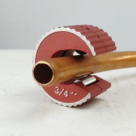 1/2, 3/4, 1 Inch Copper Tubing Cutter Set, Metal Pipe Cutters with Portable Storage Case, 4 Piece Tool Kit for Brake Lines, Cooling Lines with Reaming Pen and Spare Blades