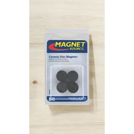 Master Magnetics .197 in. Ceramic DISC MAGNETS 0.7 lb. Pull 8pk Crafts DIY 07003