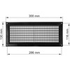 Vent Systems 3" x 10" Inch (Opening Dimensions) Black -