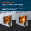 TRUE MODS 4pc 2x3 3x2 Inch Amber LED Stud-Mount Side