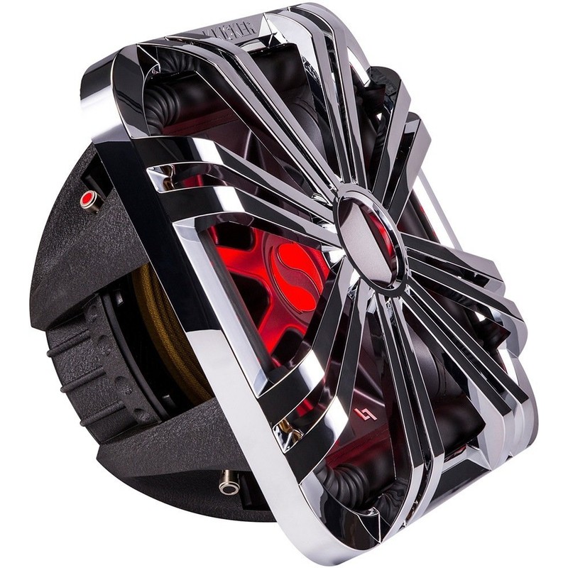 Kicker 10-inch (25cm) Square Subwoofer Grille for 11S10L7,LED, Chrome