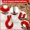 Hyecen 2 Pack G80 Clevis Slip Hook,3/8" Heavy Duty Chain