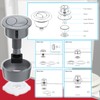 SPARES2GO Universal Toilet Cistern Dual Flush Push Button Kit for