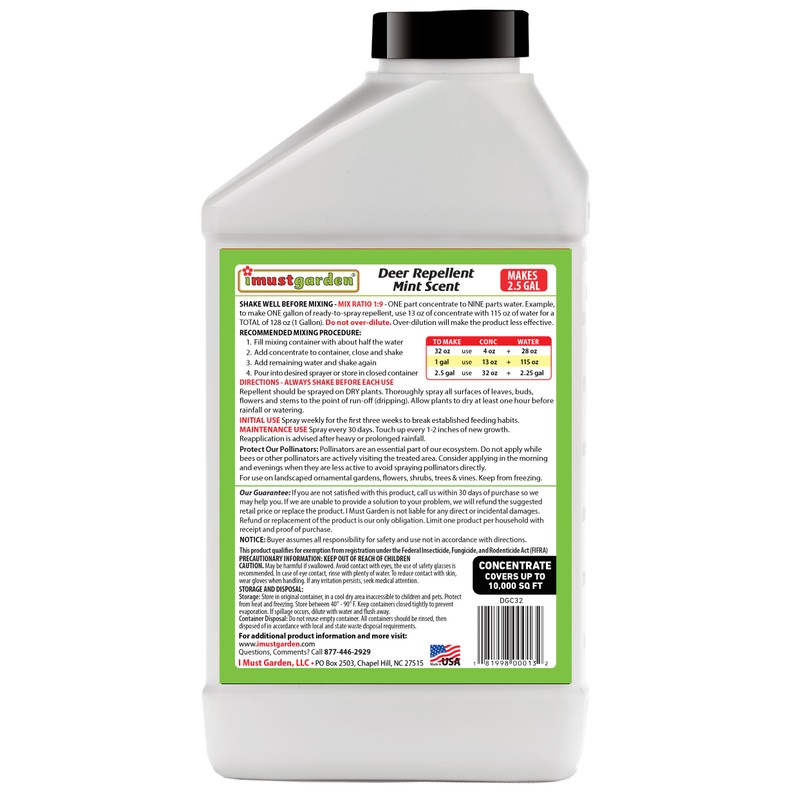 I Must Garden Deer Repellent Concentrate [2 Pack: Mint Scent