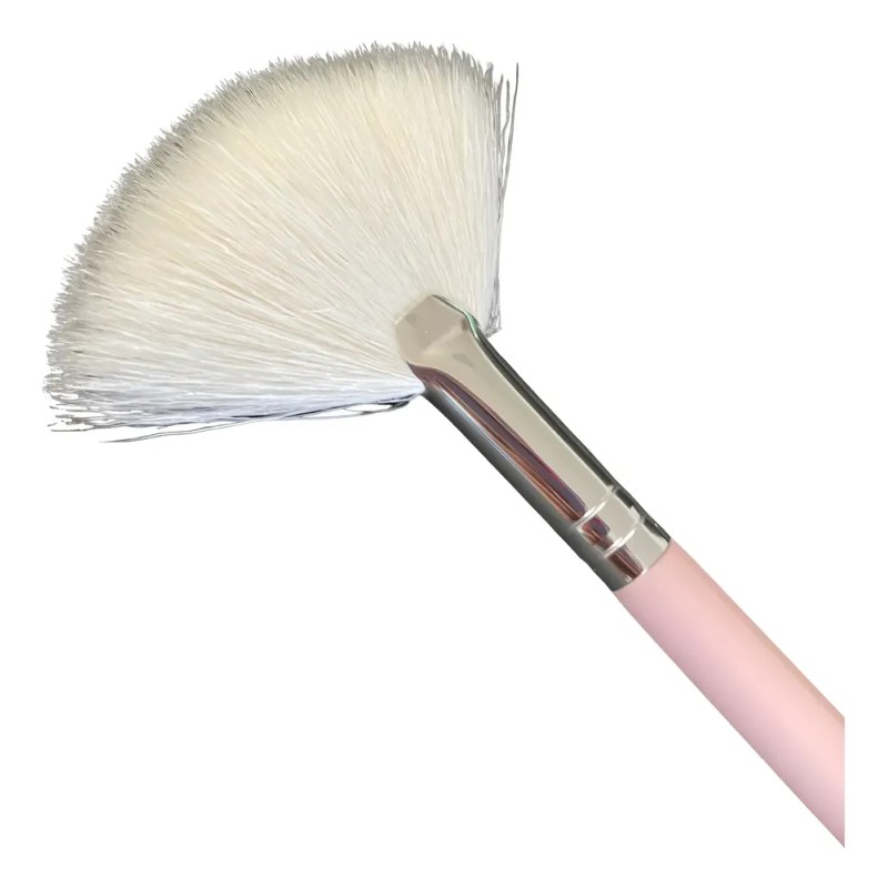 Brocha Facial Abanico,cerda Natural Profesional