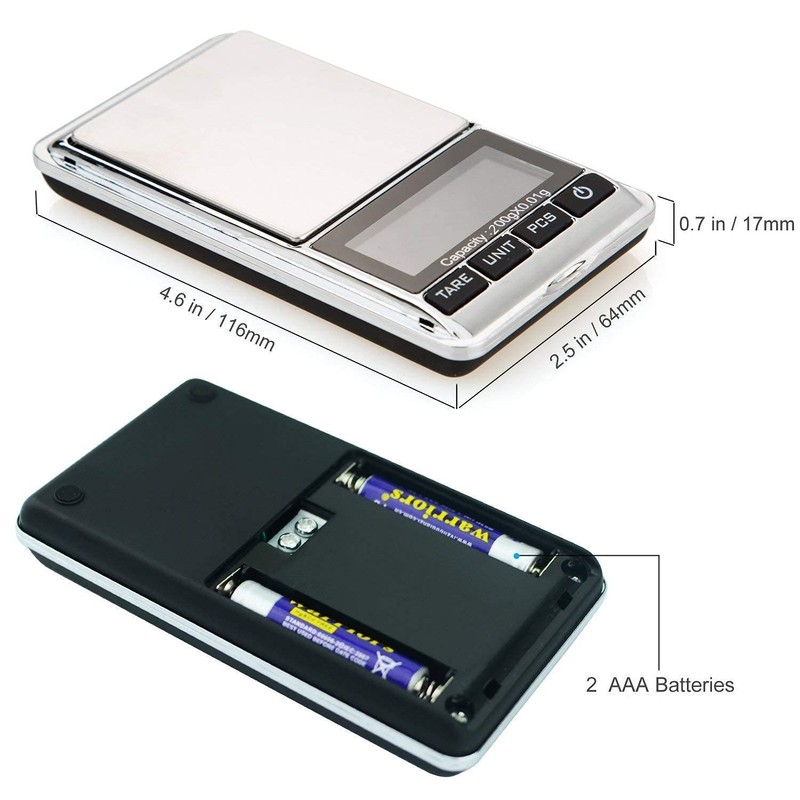 Digital Precision Gram Scale, 0.001oz/0.01g 500g Mini Pocket Scale, Portable