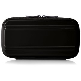 Zero Halliburton No. 81120 Gadget Pouch, Hard Shell Case, Amenity Case, Polyka Pouch, Small, Shockproof, Scratch Resistant, Black