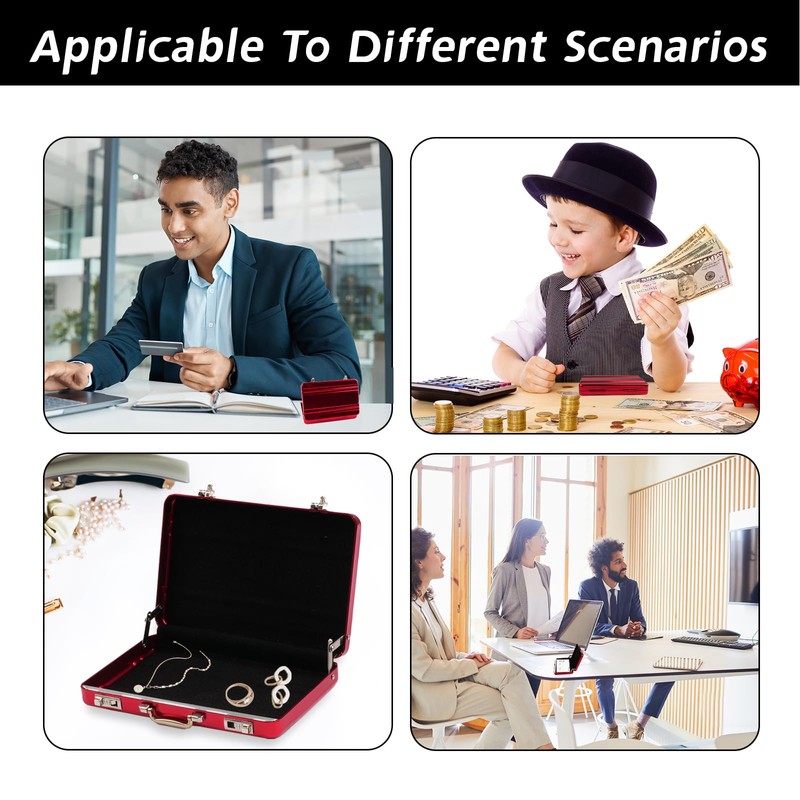 WINKIO Aluminium Money Case with Snap Closure Cheque Gift for