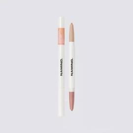 Naming 네이밍 듀얼 아이 라이너 펜슬 애교살 메이크업 퍼펙테일 디자이닝 MNS Naiming Dual Eye Liner Pencil Aegyosal Makeup Perfect Tail Designing MNS [Baby Peach]