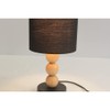 Lexi Lighting Cara Table Lamp, Black/Timber, E14 Lamp Holder, Cozy