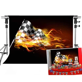Racing Car Backdrop Flame Black Photography Background MEETSIOY 7x5ft Themed Party Photo Booth Backdrop PMT667