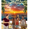 Summer Tropical Hawaiian Beach Backdrop 10x8ft Seaside Sunset Palm Tree