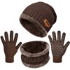 UMIPUBO Hat Scarf and Glove Set Unisex Winter Warm Thermal
