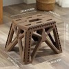 Folding Camp Stool for Outdoor Seating - Compact Plastic Seat