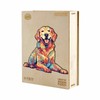 Wooden Jigsaw Puzzle, Loyal Golden Retriever Wooden Puzzle for Adults,
