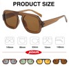 piscm Retro Square Aviator Sunglasses for Women Trendy Thick Frame