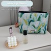 BornSiiren Floral Makeup Bag,Tulip Flower Cosmetic Bag for Women, Large