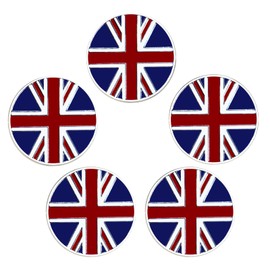 AXKAL Golf Ball Marker Hat Clip Tool for Men Women 5 Pack Set, Golf Ball Markers Assorted Patterns Mark Golf Divot Tool Accessories Bright Color (5 Pcs UK Marker)
