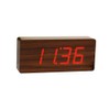 Gingko Design Alarm Clock, Wood, Brown, One Size