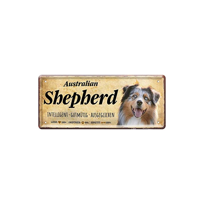 Australian Shepherd Dog Letter Dog 28 x 12 cm Decorative