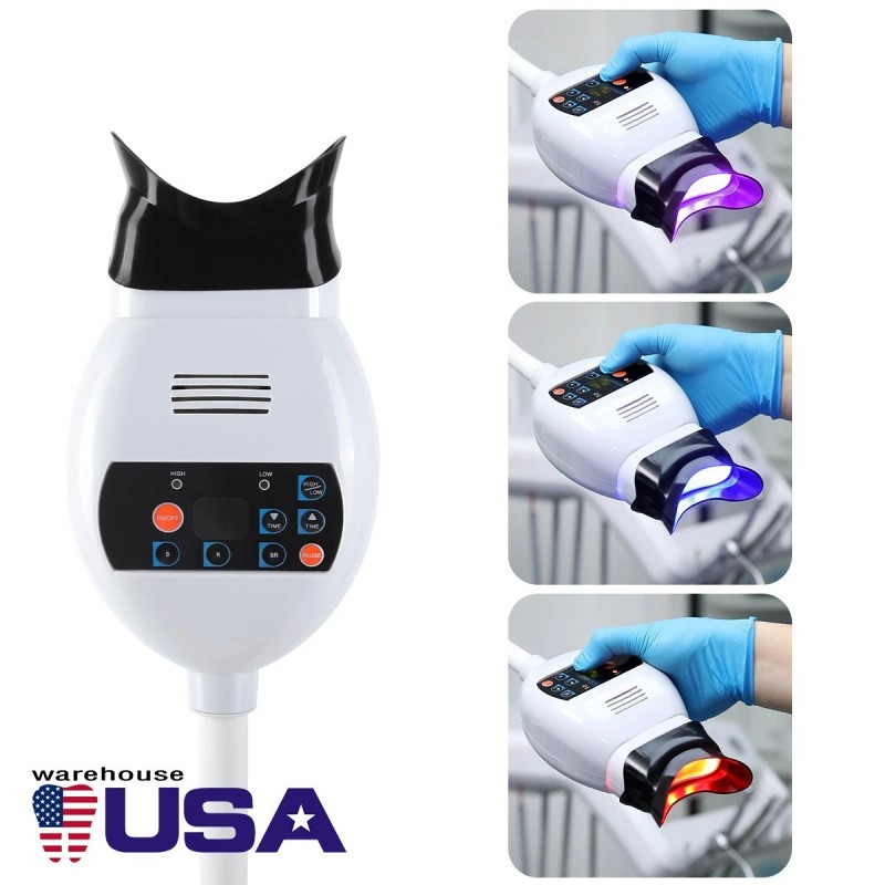 AZDENT 8LED Dental Cold Light Lamp 3Color Teeth Whitening Machine
