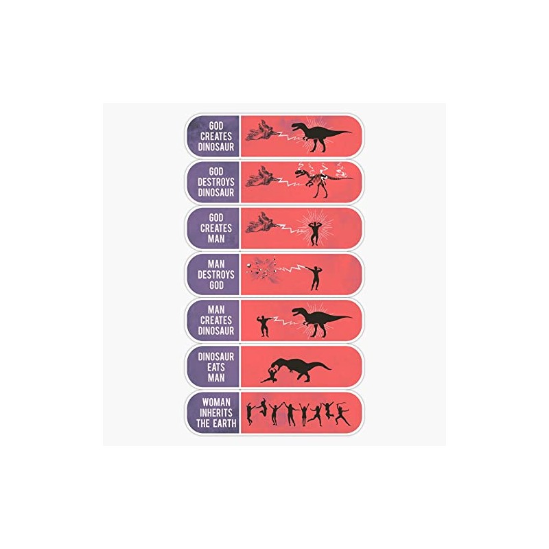 God Creates Dinosaur Sticker Decal Size 5"