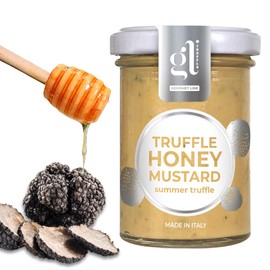 Truffle Honey Mustard, 100 gr (3.52 oz), Sweet and Savory Condiment, Spreadable, A Fusion of Sweetness and Zest, Non GMO, Product of Italy, GL Truffle Gourmet Line