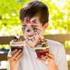 30pcs Halloween Cupcake Toppers Ghost Cupcakes Toppers Picks for Kids