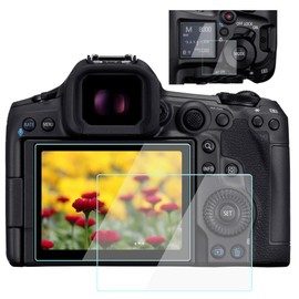 YRTIYO R5II Screen Protector for Canon EOS R5 Mark II Camera (2 TOP & LCD Screen), 9H Tempered Glass Anti-Scrach Anti-Bubble Ultra-Clear (4 Pack)