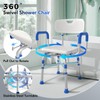 Ruiers 360° Swivel Shower Chair with Arms and Back