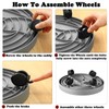 3 Pack Plant Caddy with Wheels Rolling Plant Stand with