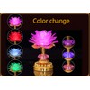 Omeet Colorful LED Lotus Buddhist Lamp, Gradient Buddha Light for