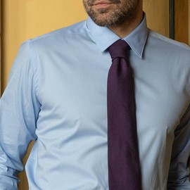 Elizabetta Plum - Silk Grenadine Tie - Length: Extra Long (3.38" x 62.5")