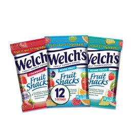 Welch’s Fruit Snacks, Variety Pack With Mixed Fruit, Strawberry & Island Fruits, Gluten Free, Bulk Pack, 5oz (Pack of 12)
