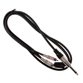 chord M6J-2R150 6.3 mm Mono Jack to 2 RCA Lead