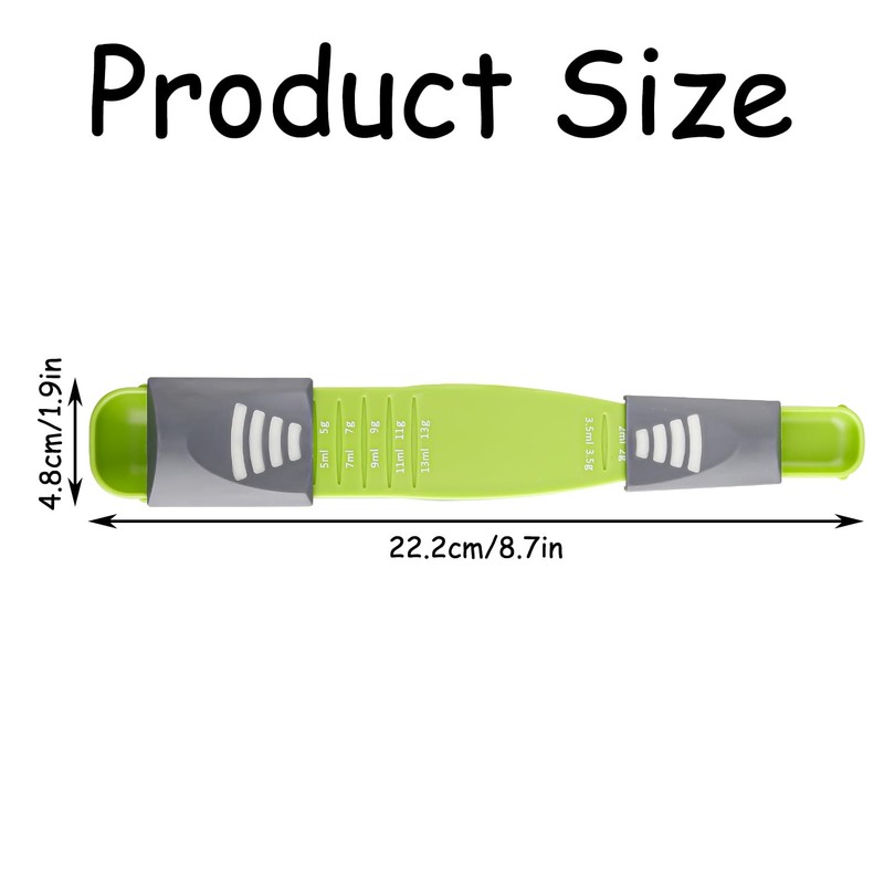 Luckious Adjustable Dual Purpose Plastic Measuring Spoon,Dual Head Design with