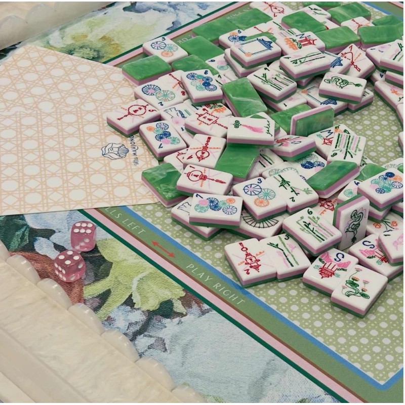,Emerald Green Jade,Custom 4-Layer American Mahjong Tiles,Acrylic Mahjong,American Mahjong Set
