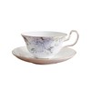 fanquare 8 oz Vintage Blue Lilac Porcelain Tea Cup and