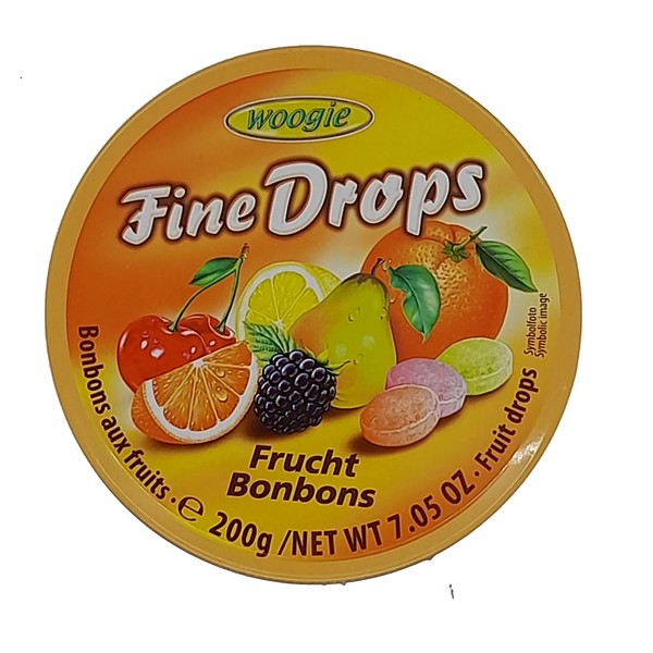 WOOGIE Fine Drops Fruit Mix Candies 200g