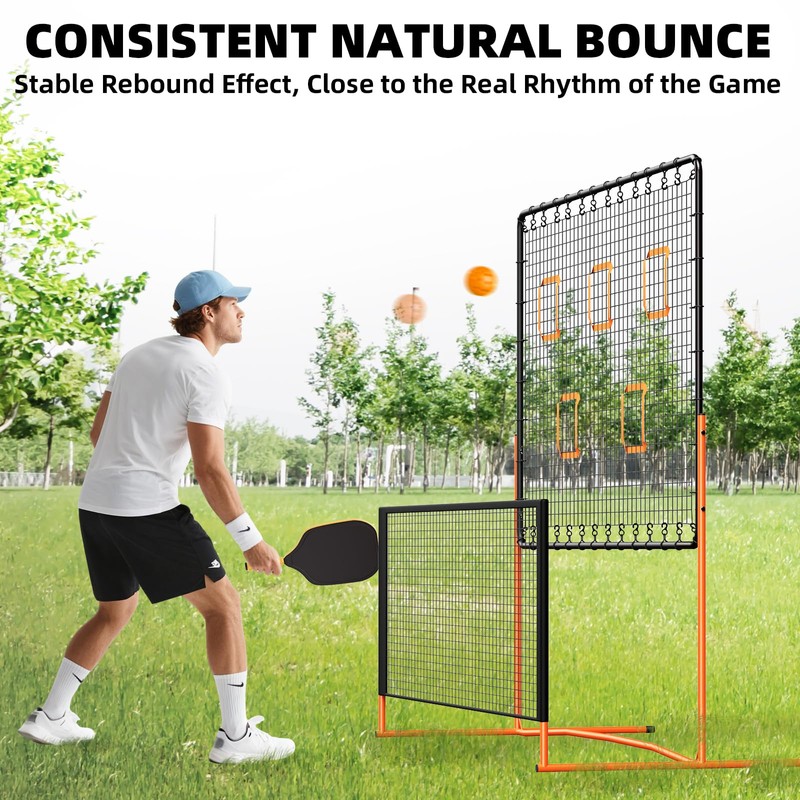 FAHKNS Pickleball Rebounder Training Equipment, Pickleball Rebound Net, for Single