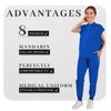 Dvoliaw Scrubs for Women Set Nurse Uniform, Mandarin Collar Scrub