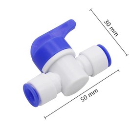 CENPEK 5 Pack 6.5 * 6.5mm Tube Ball Valve Quick Connect Shut Off for RO Water Purifiers Filters Reverse Osmosis