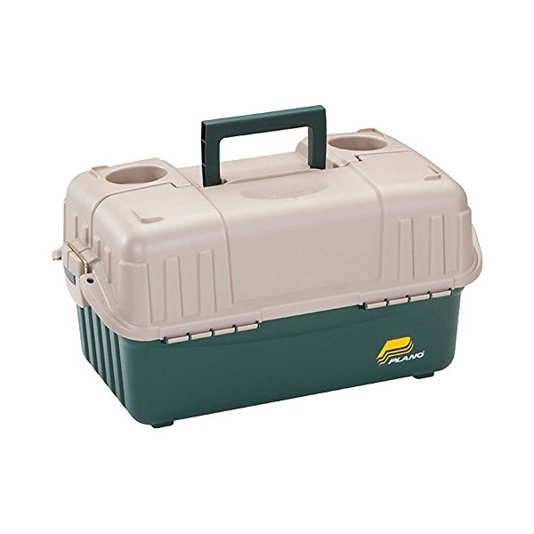 Frabill Plano Hip Roof Tackle Box w/6 Trays - Green/Sandstone