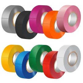 LYLTECH Electrical Tape Matte Rainbow 10 Colors Pack 3/4-Inch by 60 Feet, Waterproof,Strong Adhesive, Durable, Easy-Wrap