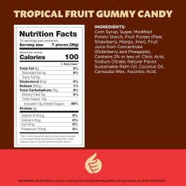 iLike! Tropical Fruit Jelly Candy Mix 1-Pound Bag | Vegan Gummies with Real Fruit Puree